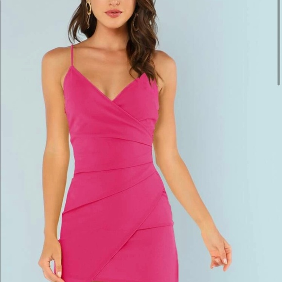 hot pink tight dress